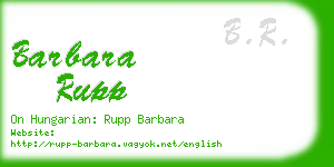 barbara rupp business card